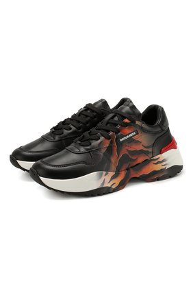Женские кожаные кроссовки d24 tiger runner DSQUARED2 черного цвета по цене 41050 руб., арт. SNW0075 01502845 | Фото 1 Женские кожаные кроссовки d24 tiger runner DSQUARED2 черного цвета, арт. SNW0075 01502845 | Фото 1