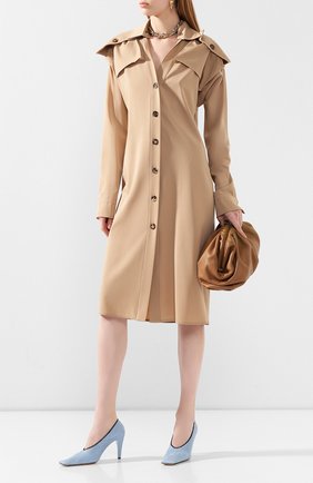Женская кожаные туфли BOTTEGA VENETA голубого цвета по цене 57600 руб., арт. 618782/VBTC0 | Фото 2 Женская кожаные туфли BOTTEGA VENETA голубого цвета, арт. 618782/VBTC0 | Фото 2