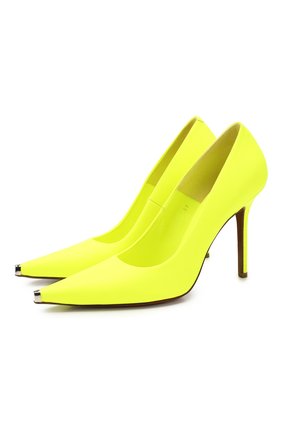 Женская кожаные туфли VETEMENTS желтого цвета по цене 79900 руб., арт. SS20HE009 2414/W | Фото 1 Женская кожаные туфли VETEMENTS желтого цвета, арт. SS20HE009 2414/W | Фото 1