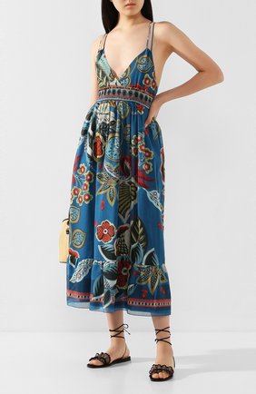 Женские текстильные сандалии REDVALENTINO черного цвета по цене 26650 руб., арт. TQ0S0D67/KYL | Фото 2 Женские текстильные сандалии REDVALENTINO черного цвета, арт. TQ0S0D67/KYL | Фото 2