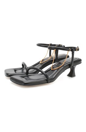 Женские кожаные босоножки PROENZA SCHOULER черного цвета по цене 46800 руб., арт. PS34231A/11356 | Фото 1 Женские кожаные босоножки PROENZA SCHOULER черного цвета, арт. PS34231A/11356 | Фото 1