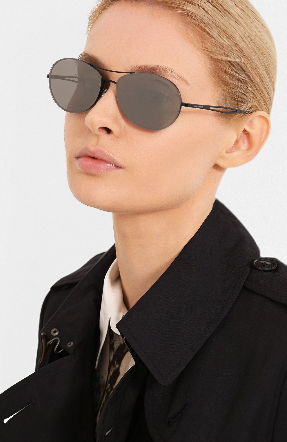 Женские солнцезащитные очки GIORGIO ARMANI серого цвета по цене 17000 руб., арт. 6099-30016G | Фото 2 Женские солнцезащитные очки GIORGIO ARMANI серого цвета, арт. 6099-30016G | Фото 2