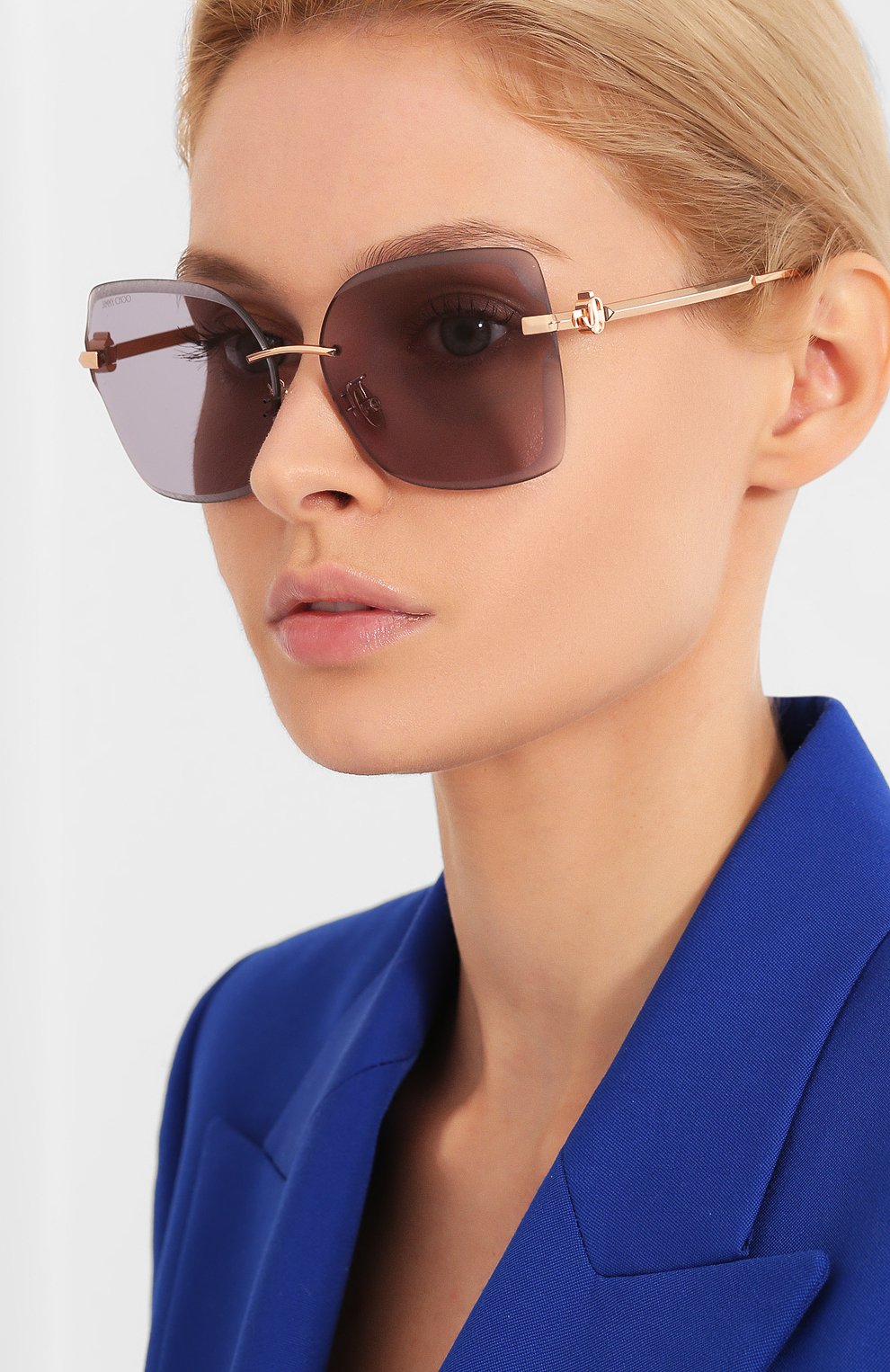 Женские солнцезащитные очки JIMMY CHOO серого цвета по цене 22700 руб., арт. C0RIN/G DDB K1 | Фото 2 Женские солнцезащитные очки JIMMY CHOO серого цвета, арт. C0RIN/G DDB K1 | Фото 2
