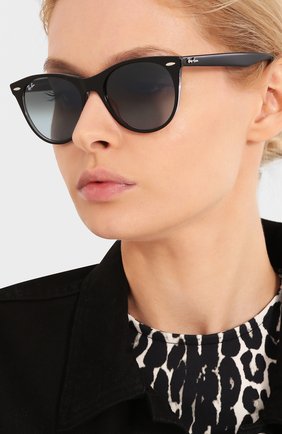 Женские солнцезащитные очки RAY-BAN синего цвета по цене 11400 руб., арт. 2185-12943M | Фото 2 Женские солнцезащитные очки RAY-BAN синего цвета, арт. 2185-12943M | Фото 2