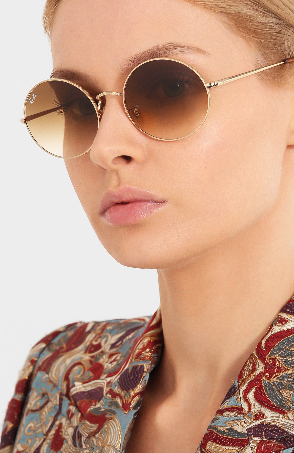 Женские солнцезащитные очки RAY-BAN коричневого цвета, арт. 1970-914751 | Фото 2 (Тип очков: С/з; Очки форма: Круглые; Оптика Гендер: оптика-унисекс)