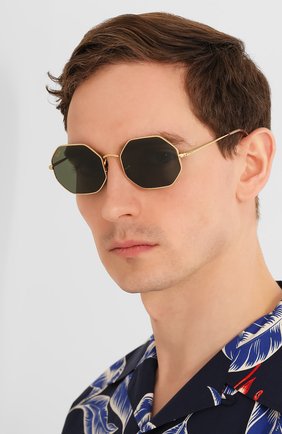 Женские солнцезащитные очки RAY-BAN темно-зеленого цвета по цене 10700 руб., арт. 1972-919631 | Фото 3 Женские солнцезащитные очки RAY-BAN темно-зеленого цвета, арт. 1972-919631 | Фото 3