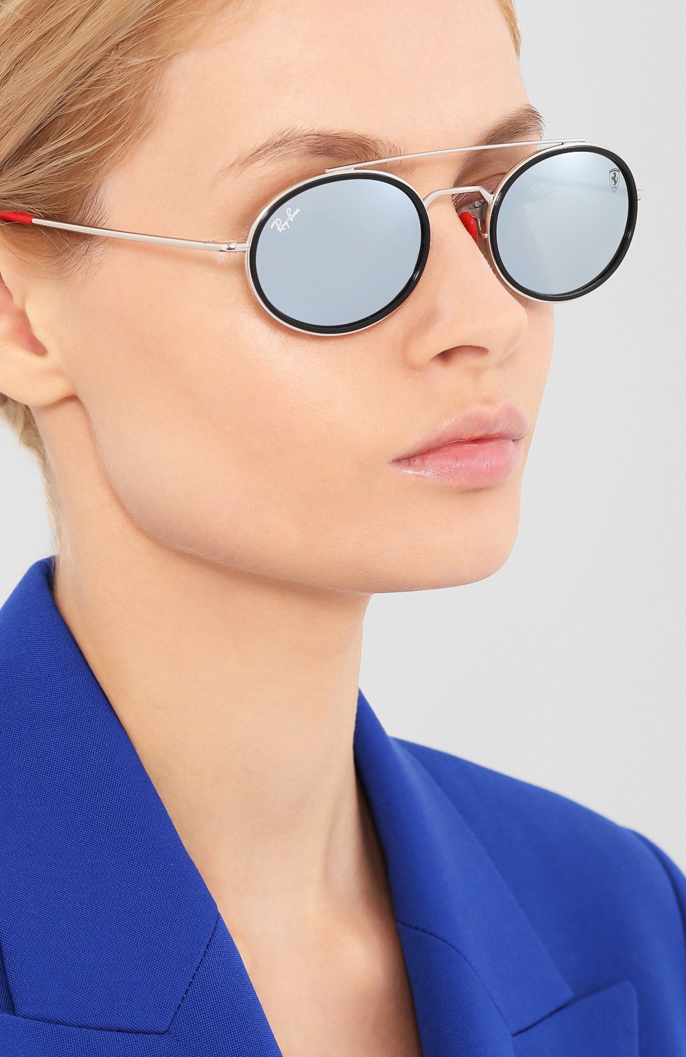 Женские солнцезащитные очки RAY-BAN красного цвета, арт. 3847M-F03130 | Фото 2 (Тип очков: С/з; Очки форма: Овальные; Оптика Гендер: оптика-унисекс)
