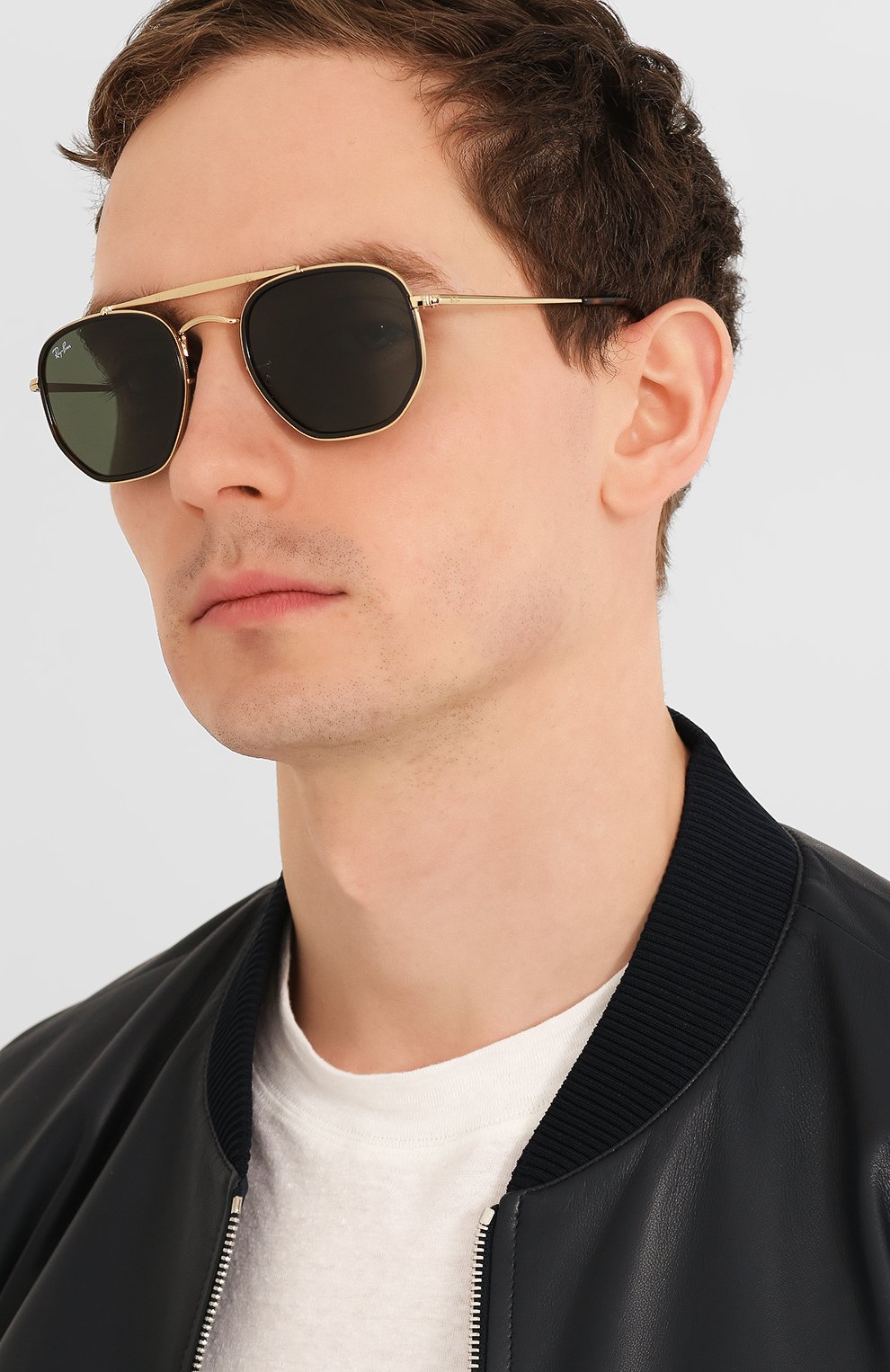 Женские солнцезащитные очки RAY-BAN темно-зеленого цвета по цене 11400 руб., арт. 3648M-001 | Фото 3 Женские солнцезащитные очки RAY-BAN темно-зеленого цвета, арт. 3648M-001 | Фото 3