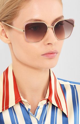 Женские солнцезащитные очки PRADA коричневого цвета по цене 23800 руб., арт. 60XS-07B4K0 | Фото 2 Женские солнцезащитные очки PRADA коричневого цвета, арт. 60XS-07B4K0 | Фото 2