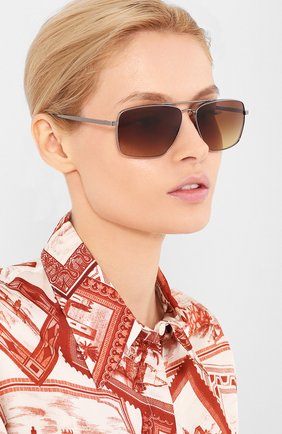Женские солнцезащитные очки VERSACE коричневого цвета по цене 15150 руб., арт. 2216-100113 | Фото 2 Женские солнцезащитные очки VERSACE коричневого цвета, арт. 2216-100113 | Фото 2