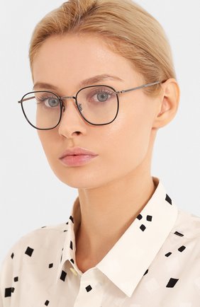Женские солнцезащитные очки OLIVER PEOPLES серебряного цвета по цене 29500 руб., арт. 1230ST-50761W | Фото 2 Женские солнцезащитные очки OLIVER PEOPLES серебряного цвета, арт. 1230ST-50761W | Фото 2