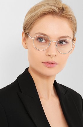 Женские солнцезащитные очки OLIVER PEOPLES серебряного цвета по цене 29500 руб., арт. 1231ST-50361W | Фото 2 Женские солнцезащитные очки OLIVER PEOPLES серебряного цвета, арт. 1231ST-50361W | Фото 2