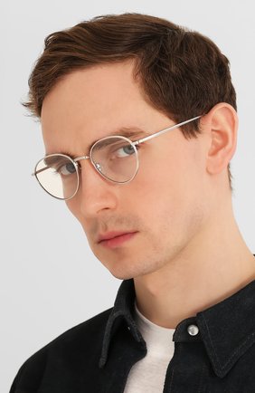 Женские солнцезащитные очки OLIVER PEOPLES серебряного цвета по цене 26700 руб., арт. 1231ST-50361W | Фото 3 Женские солнцезащитные очки OLIVER PEOPLES серебряного цвета, арт. 1231ST-50361W | Фото 3