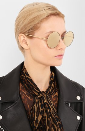 Женские солнцезащитные очки DOLCE & GABBANA золотого цвета по цене 67100 руб., арт. 2215K-K02/F9 | Фото 2 Женские солнцезащитные очки DOLCE & GABBANA золотого цвета, арт. 2215K-K02/F9 | Фото 2