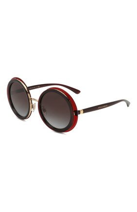 Женские солнцезащитные очки DOLCE & GABBANA черного цвета, арт. 6127-550/8G | Фото 1 (Тип очков: С/з; Оптика Гендер: оптика-женское; Очки форма: Круглые)