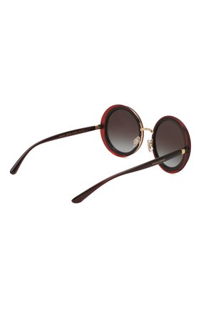 Женские солнцезащитные очки DOLCE & GABBANA черного цвета, арт. 6127-550/8G | Фото 4 (Тип очков: С/з; Оптика Гендер: оптика-женское; Очки форма: Круглые)