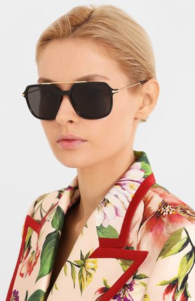 Женские солнцезащитные очки DOLCE & GABBANA черного цвета по цене 16300 руб., арт. 6129-501/87 | Фото 2 Женские солнцезащитные очки DOLCE & GABBANA черного цвета, арт. 6129-501/87 | Фото 2
