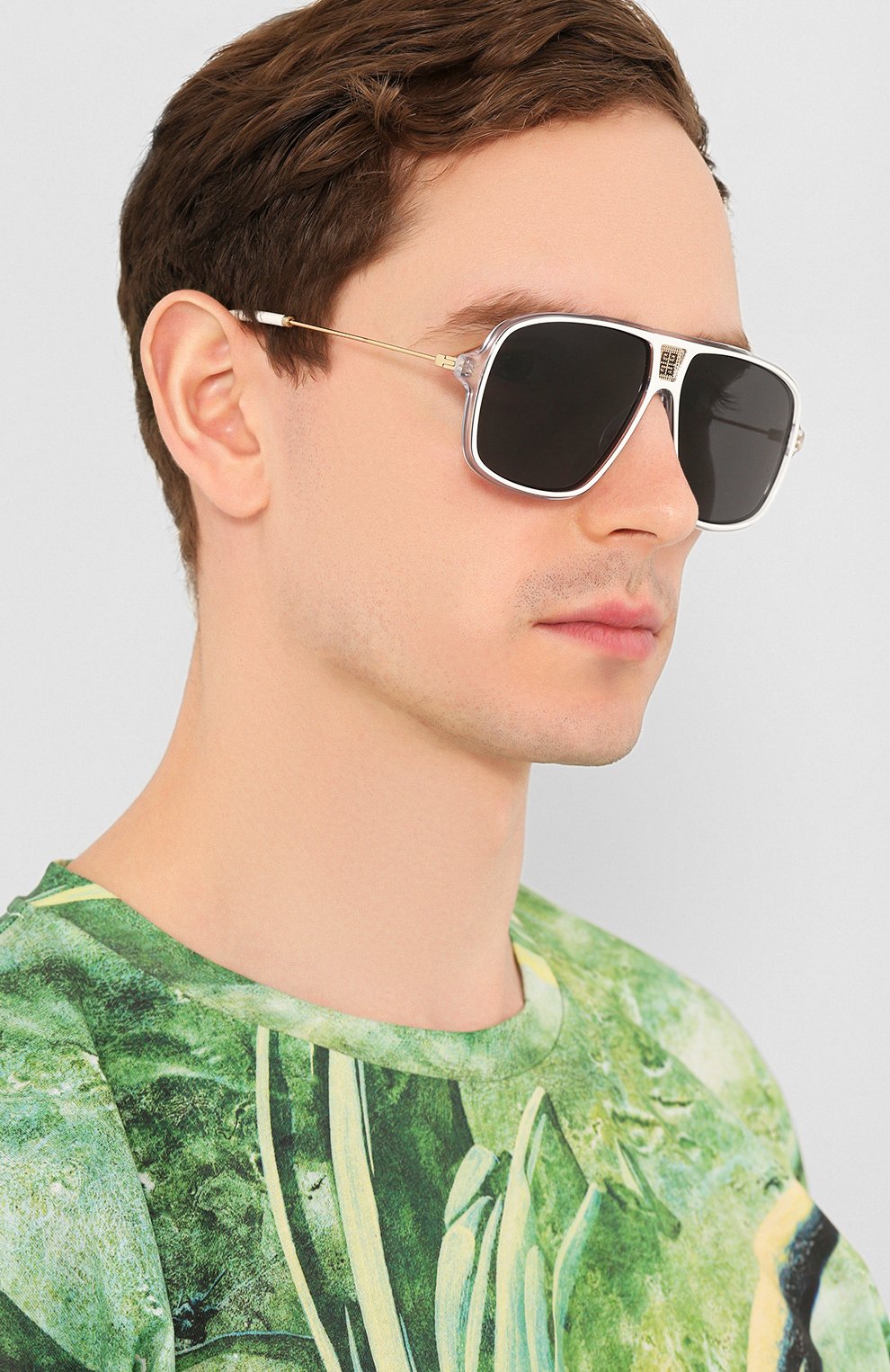 Женские солнцезащитные очки GIVENCHY белого цвета по цене 21200 руб., арт. 7138 P9U | Фото 3 Женские солнцезащитные очки GIVENCHY белого цвета, арт. 7138 P9U | Фото 3
