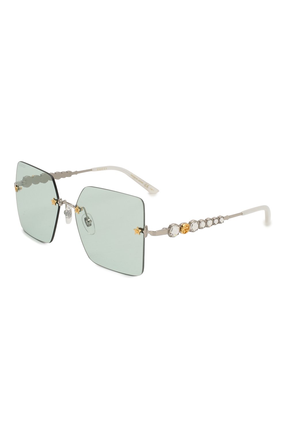 Женские солнцезащитные очки GUCCI голубого цвета, арт. GG0644S 002 | Фото 1