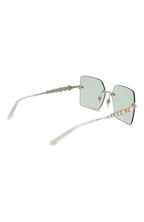 Женские солнцезащитные очки GUCCI голубого цвета по цене 34550 руб., арт. GG0644S 002 | Фото 4 Женские солнцезащитные очки GUCCI голубого цвета, арт. GG0644S 002 | Фото 4
