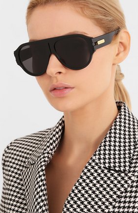 Женские солнцезащитные очки GUCCI черного цвета по цене 24300 руб., арт. GG0665S 001 | Фото 2 Женские солнцезащитные очки GUCCI черного цвета, арт. GG0665S 001 | Фото 2