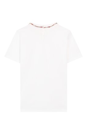 Детская хлопковая футболка DOLCE & GABBANA белого цвета по цене 24850 руб., арт. L5JTFB/G7WCW/8-14 | Фото 2 Детская хлопковая футболка DOLCE & GABBANA белого цвета, арт. L5JTFB/G7WCW/8-14 | Фото 2
