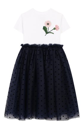 Детское платье OSCAR DE LA RENTA белого цвета по цене 29950 руб., арт. 20SGE610PTLX | Фото 1 Детское платье OSCAR DE LA RENTA белого цвета, арт. 20SGE610PTLX | Фото 1 (Рукава: Короткие; Материал подклада: Хлопок; Случай: Повседневный; Девочки Кросс-КТ: Платье-одежда; Ростовка одежда: 6 лет | 116 см)