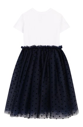 Детское платье OSCAR DE LA RENTA белого цвета по цене 29950 руб., арт. 20SGE610PTLX | Фото 2 Детское платье OSCAR DE LA RENTA белого цвета, арт. 20SGE610PTLX | Фото 2 (Рукава: Короткие; Материал подклада: Хлопок; Случай: Повседневный; Девочки Кросс-КТ: Платье-одежда; Ростовка одежда: 6 лет | 116 см)