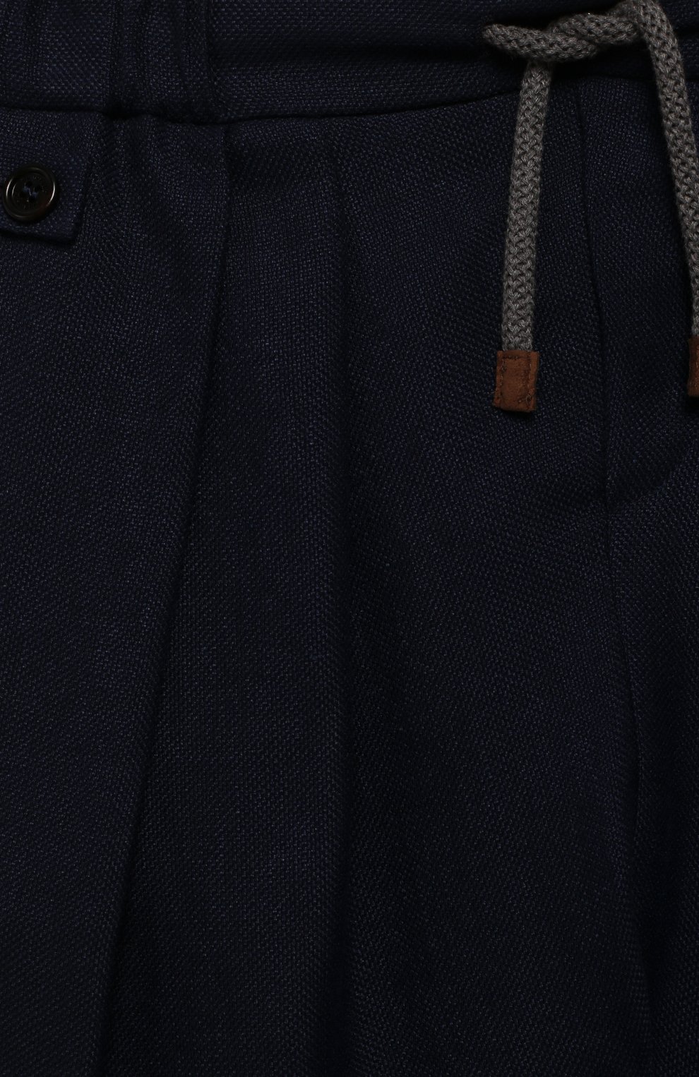 Детский костюм из льна и шерсти BRUNELLO CUCINELLI темно-синего цвета, арт. BH422A102B | Фото 7 (Материал внешний: Шерсть, Лен; Рукава: Длинные; Кросс-КТ: костюм; Материал подклада: Купро)