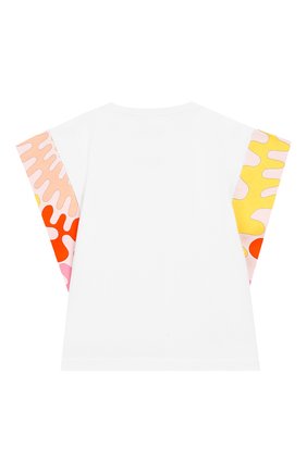 Детская хлопковая футболка EMILIO PUCCI белого цвета по цене 9540 руб., арт. 9M8022/MX170/1-4 | Фото 2 Детская хлопковая футболка EMILIO PUCCI белого цвета, арт. 9M8022/MX170/1-4 | Фото 2