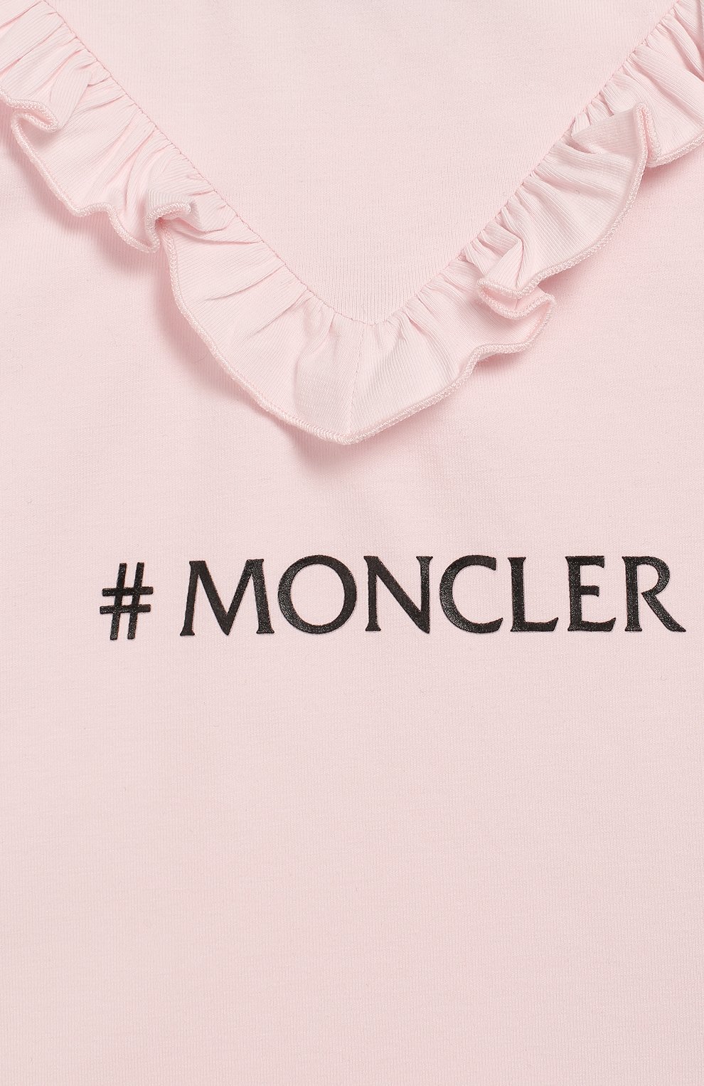 Детский комплект из футболки и брюк MONCLER розового цвета по цене 21600 руб., арт. F1-951-8M710-10-8790A | Фото 6 Детский комплект из футболки и брюк MONCLER розового цвета, арт. F1-951-8M710-10-8790A | Фото 6