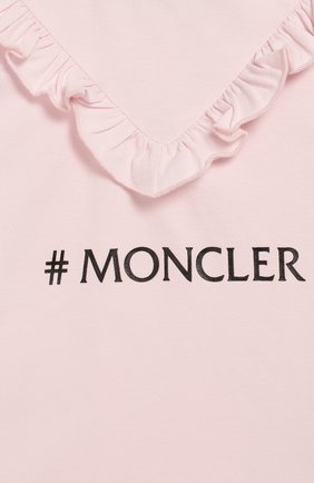 Детский комплект из футболки и брюк MONCLER розового цвета по цене 21600 руб., арт. F1-951-8M710-10-8790A | Фото 6 Детский комплект из футболки и брюк MONCLER розового цвета, арт. F1-951-8M710-10-8790A | Фото 6