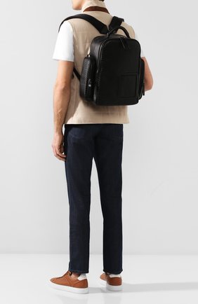 Мужской кожаный рюкзак ERMENEGILDO ZEGNA черного цвета по цене 264000 руб., арт. C1558P-LHPTA | Фото 2 Мужской кожаный рюкзак ERMENEGILDO ZEGNA черного цвета, арт. C1558P-LHPTA | Фото 2