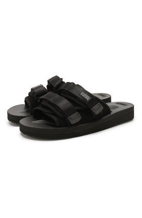 Мужские шлепанцы moto-vs SUICOKE черного цвета по цене 18450 руб., арт. 0G-056VS | Фото 1 Мужские шлепанцы moto-vs SUICOKE черного цвета, арт. 0G-056VS | Фото 1