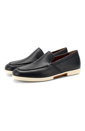 Мужские кожаные лоферы ERMENEGILDO ZEGNA темно-синего цвета по цене 49600 руб., арт. A4457X-LHCV0 | Фото 1 Мужские кожаные лоферы ERMENEGILDO ZEGNA темно-синего цвета, арт. A4457X-LHCV0 | Фото 1