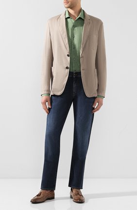 Мужская льняная рубашка CORNELIANI светло-зеленого цвета по цене 18200 руб., арт. 85P156-0111091/00 | Фото 2 Мужская льняная рубашка CORNELIANI светло-зеленого цвета, арт. 85P156-0111091/00 | Фото 2