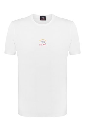 Мужская хлопковая футболка PAUL&SHARK белого цвета по цене 12200 руб., арт. E20P1427 | Фото 1 Мужская хлопковая футболка PAUL&SHARK белого цвета, арт. E20P1427 | Фото 1