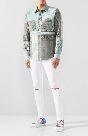 Мужская хлопковая рубашка AMIRI разноцветного цвета по цене 77400 руб., арт. Y0M06472PD | Фото 2 Мужская хлопковая рубашка AMIRI разноцветного цвета, арт. Y0M06472PD | Фото 2