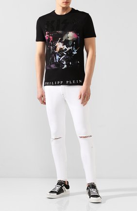 Мужская хлопковая футболка PHILIPP PLEIN черного цвета по цене 45300 руб., арт. P20C MTK4444 PJY002N | Фото 2 Мужская хлопковая футболка PHILIPP PLEIN черного цвета, арт. P20C MTK4444 PJY002N | Фото 2