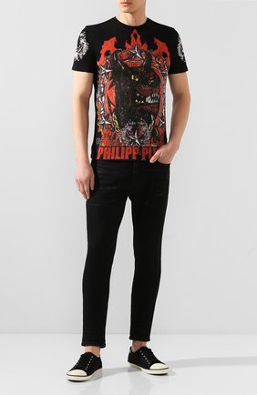 Мужская хлопковая футболка PHILIPP PLEIN черного цвета по цене 40770 руб., арт. P20C MTK4296 PJO002N | Фото 2 Мужская хлопковая футболка PHILIPP PLEIN черного цвета, арт. P20C MTK4296 PJO002N | Фото 2