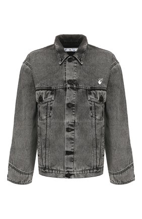 Мужская джинсовая куртка OFF-WHITE серого цвета по цене 69550 руб., арт. 0MYE051T20DEN0010801 | Фото 1 Мужская джинсовая куртка OFF-WHITE серого цвета, арт. 0MYE051T20DEN0010801 | Фото 1