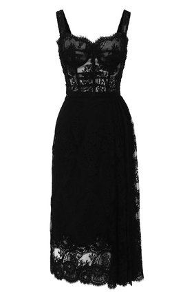 Женское платье DOLCE & GABBANA черного цвета по цене 215500 руб., арт. F6G8FT/HLMWH | Фото 1 Женское платье DOLCE & GABBANA черного цвета, арт. F6G8FT/HLMWH | Фото 1