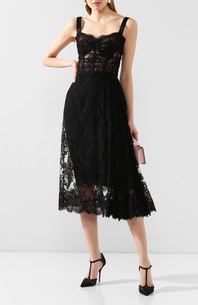 Женское платье DOLCE & GABBANA черного цвета по цене 215500 руб., арт. F6G8FT/HLMWH | Фото 2 Женское платье DOLCE & GABBANA черного цвета, арт. F6G8FT/HLMWH | Фото 2
