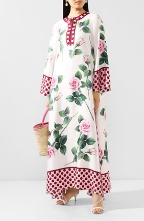 Женское шелковая туника DOLCE & GABBANA белого цвета по цене 171500 руб., арт. F6YD7T/HS190 | Фото 2 Женское шелковая туника DOLCE & GABBANA белого цвета, арт. F6YD7T/HS190 | Фото 2