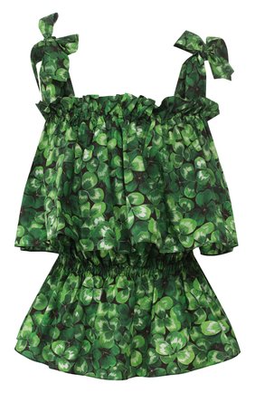 Женская хлопковый топ DOLCE & GABBANA зеленого цвета по цене 47950 руб., арт. F72W7T/HS5GC | Фото 1 Женская хлопковый топ DOLCE & GABBANA зеленого цвета, арт. F72W7T/HS5GC | Фото 1