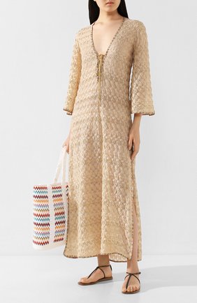 Женское туника MISSONI золотого цвета по цене 65350 руб., арт. MMQ00025/BR0082 | Фото 2 Женское туника MISSONI золотого цвета, арт. MMQ00025/BR0082 | Фото 2