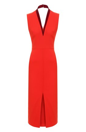 Женское платье-миди VICTORIA BECKHAM красного цвета по цене 122000 руб., арт. 1120WDR000797A | Фото 1 Женское платье-миди VICTORIA BECKHAM красного цвета, арт. 1120WDR000797A | Фото 1