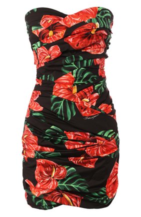 Женское хлопковое платье DOLCE & GABBANA красного цвета по цене 145500 руб., арт. F6I2WT/FSEH0 | Фото 1 Женское хлопковое платье DOLCE & GABBANA красного цвета, арт. F6I2WT/FSEH0 | Фото 1
