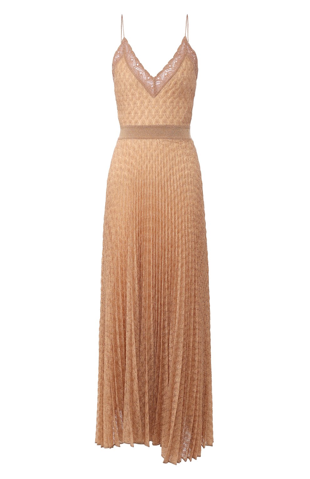 Женское золотое платье-макси MISSONI купить в интернет-магазине ЦУМ ...