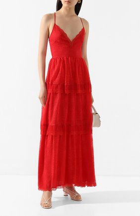 Женское платье-макси ERMANNO ERMANNO SCERVINO красного цвета по цене 69950 руб., арт. 46T AB47 PIZ | Фото 2 Женское платье-макси ERMANNO ERMANNO SCERVINO красного цвета, арт. 46T AB47 PIZ | Фото 2